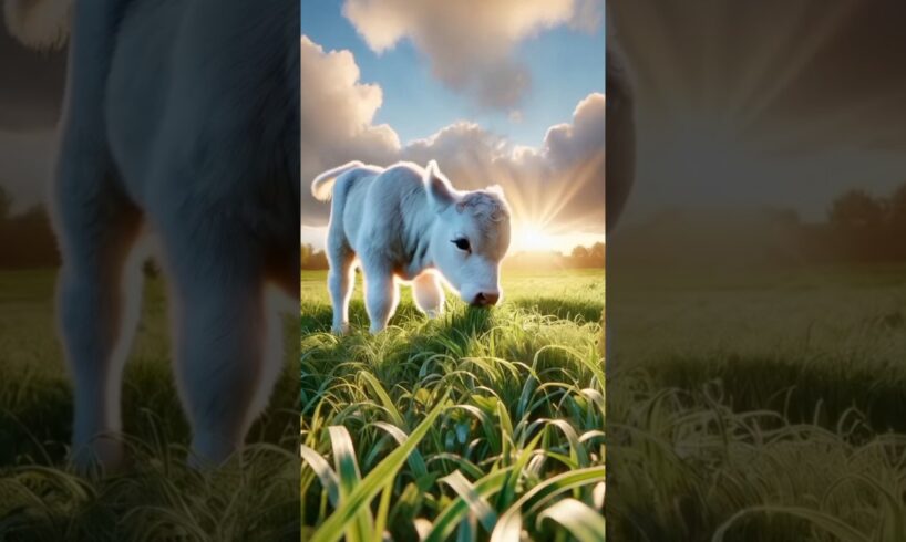 A mother cow 🐄 fights with a lion 🦁 for her babies #ai #shotrs #trendingshorts #youtubeshorts #viral