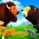 Animal Revolt Battle Simulator! Epic Animal Fights - Lion vs Tiger vs Bison vs Giraffe vs Crocodile!