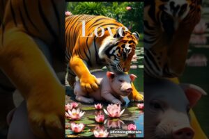 Baby Pig Rescue from Tiger Attack | Brave Rescue Story #animalrescue #pig #humanity #success #shorts