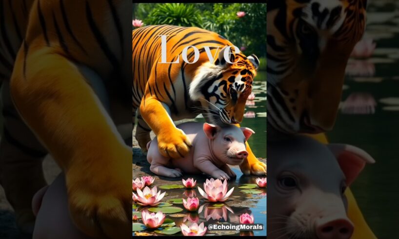 Baby Pig Rescue from Tiger Attack | Brave Rescue Story #animalrescue #pig #humanity #success #shorts