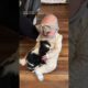 Baby and puppy become instant best friends