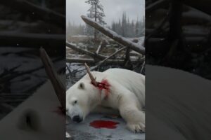 Brave Young Woman Rescues Injured Polar Bear | Wildlife Rescue Story | Polar Bear Saving #polarbear