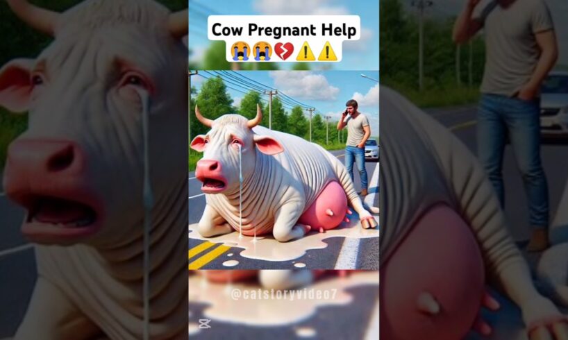 Cow Pregnant Help😭💔⚠️ #cow #cowvideos #pregnant #pregnantcow #help #ai #shorts