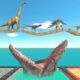 Dinosaur Race: Who Can Run Across The Unstable Bridge?| Animal Revolt Battle Simulator