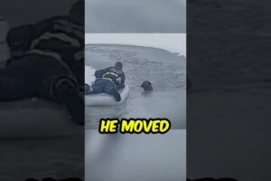 😱Dog Stuck Between Ice: This Firefighter Risked It All! @BradNolanz