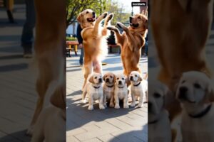 "Dogs and Puppies Pose Like Pros for Family Pictures 🐕❤️" #shorts