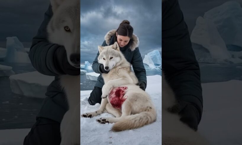 Empowering Nature: Witness the Miracle of a Pregnant Wolf Helped by Compassionate Women #animals