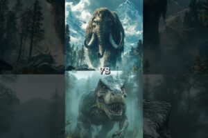 Epic Battle: Dinosaur vs Mammoth. Who's gonna win? #shorts #animals #epicbattle