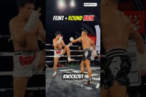 Feint + Round Kick for Street Fight| Boxing Combos for Instant Knockout #taekwondo #muaythai #short