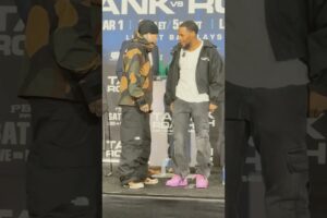 Gervonta Davis TRADES WORDS with Lamont Roach during HEATED FACE OFF