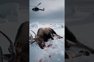 Heroic Strangers Unite for Wildlife Rescue: A Moose's Miraculous Survival Against All Odds #shorts