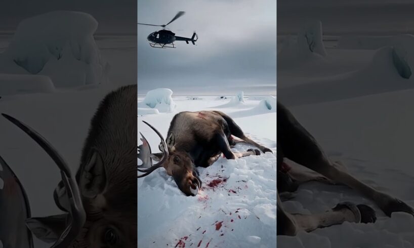 Heroic Strangers Unite for Wildlife Rescue: A Moose's Miraculous Survival Against All Odds #shorts