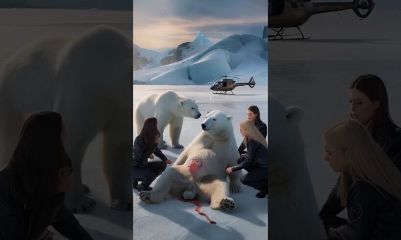 Miracle in the Arctic A Polar Bear's Journey to MotherhoodWildlife Rescue and Natural Birth #shorts