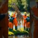 Rescue a giraffe from river