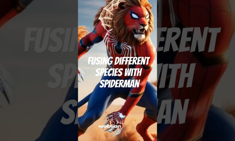 SPIDERMAN Fights WILD Animals Then MergesintoCRAZYHybrids:Incredible animalfusion🔥🧬#shorts#spiderman