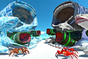 Sea Monsters Fights Ice Itself - Animal Revolt Battle Simulator