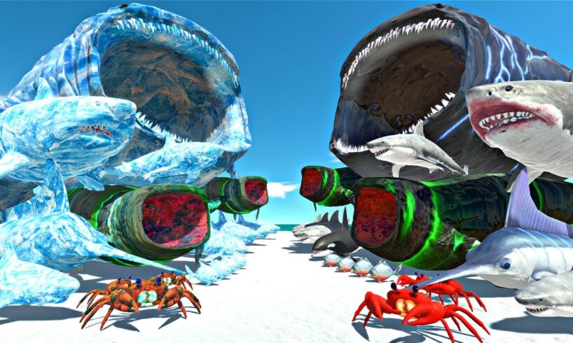 Sea Monsters Fights Ice Itself - Animal Revolt Battle Simulator