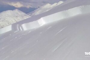 Skier Triggers Giant Avalanche