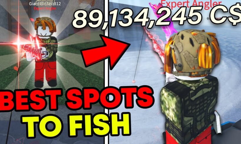 Top 4 LOCATIONS To Fish For Money AND LEVELS In Roblox Fisch!