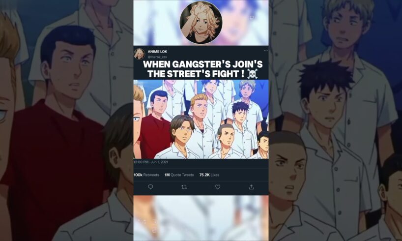 WHEN GANGSTER'S JOIN'S THE STREET'S FIGHTS ☠️ || #anime #animeedit #shorts #short