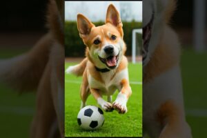 funny dog play football  #animals #shortsvideo #shortvideo  #shorts #youtubeshorts #viralvideo