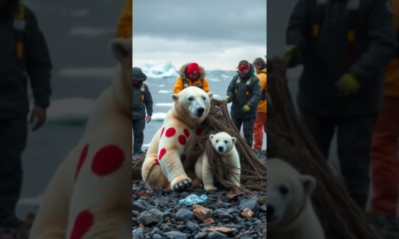 A Touching Rescue: The Story of a Polar Bear Mother and Her Cub"Animal rehabilitation