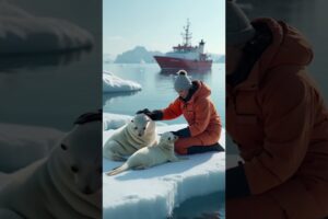 A heartfelt tale of sailors rescuing a severely injured mother polar bear trapped in a net#polarbear