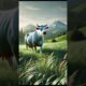 A mother cow 🐄 fights with a lion 🦁 for her babies #ai #shortvideo #viralshorts #aivideogenerator