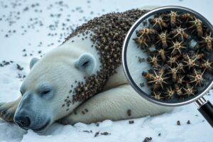 A polar bear injured by millions of barnacles was successfully rescued by Brave Rescue Waves team