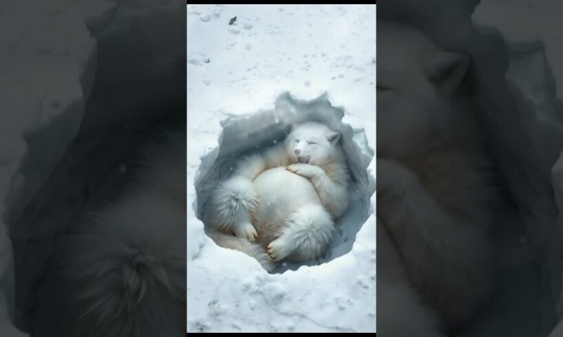 Animal rescue:Pregnant polar fox rescue in the Snow #shorts