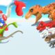 Brachiosaurus vs Lego T-Rex - Carnivorous Dinosaurs attacked Brachiosaurus Evolved Animals Fights