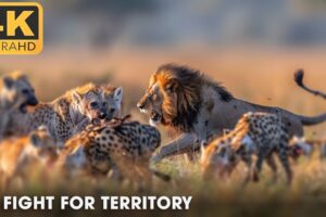 Clash of the Titans: Lions vs Hyenas, a Fight for Territory | 4K UHD | Animal Documentary