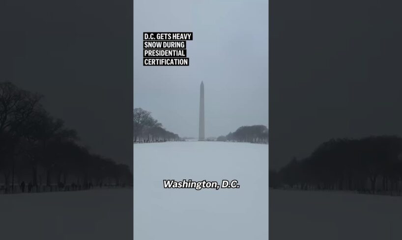 D.C. gets heavy snow during presidential certification