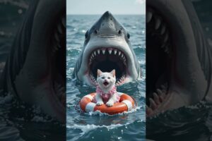 Daddy Fights Shark to Save a Kitten 🐈👊🐬 #ai #cat #catlover #story #cutecat #cute