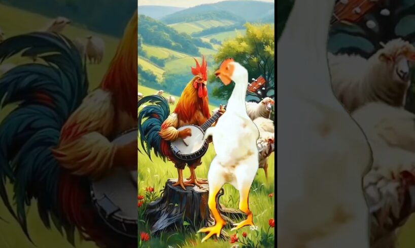 Funny Chicken Song 🐔🔊 #chicken #rooster #roostersound #chickendance