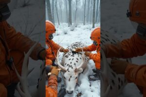 Heartwarming Rescue: Stranded Deer Saved by Heroic Team #dear #animals #shorts