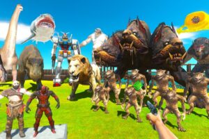 Hunting Hell Dogs and Parkour Fights Herbivore Dinosaurs - Animal Revolt Battle Simulator