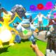 Hunting Pokémon and Parkour Rescues Superhero Fights Mechagodzilla - Animal Revolt Battle Simulator