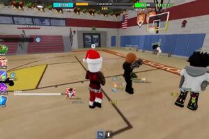 I became the hood ￼ Santa Claus 🎅 in Roblox fight in a school