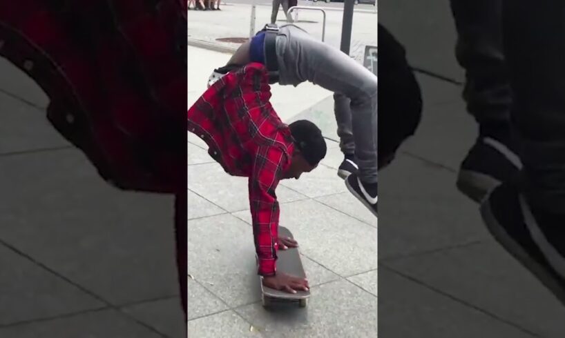 Skateboard yoga is a thing now