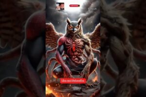 Spider Man and Owl Created AI Hybrid Animal Fusions #shorts #viral #hybrid #animalfusion #shorts