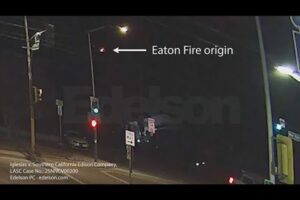 Video shows sparks linked to Eaton Fire in Southern California