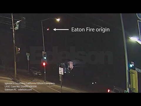 Video shows sparks linked to Eaton Fire in Southern California