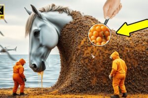 White HORSE Covered in Millions of  Barnacles & Parasites Bee Saved by Heroic Rescue Team rescue.