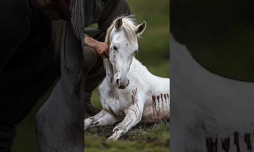 a rescue of a weak and very injured baby horse #animals #weakanimals #helpanimals #rescue #humanity