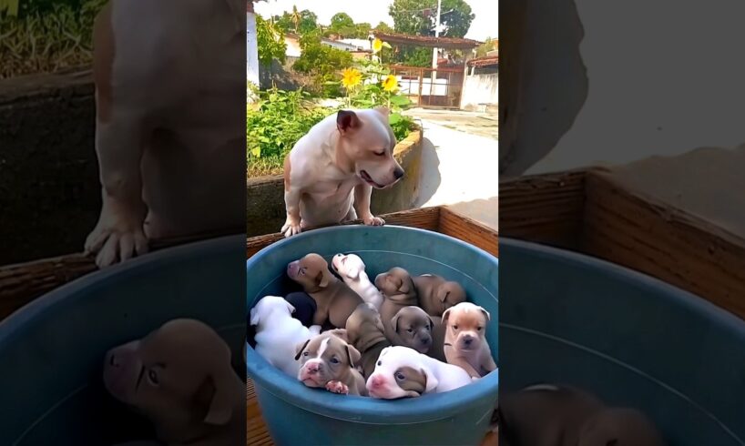 cute puppies Pitbull dog and baby dogs #dog #puppy #puppies #doglover #pitbull #pitbullpuppy #dogs