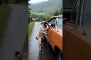 A dog's heroic act saves a car driver from danger #dog #rescue #shorts