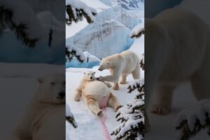 A rescue team's care saved a pregnant polar bear, giving her and her cubs a new chance.  #polarbear