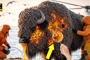 American BISON Covered in Millions of Barnacles & Parasites Bee Saved by Heroic Rescue Team rescue.