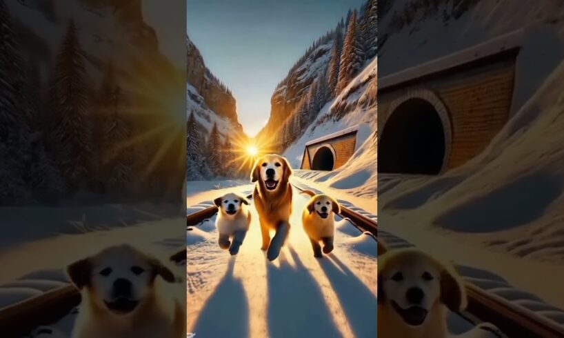 Dog 🐕 and cute puppies warring signs 🛑 to humans 😱.. #foryou#dogs#snow#viral